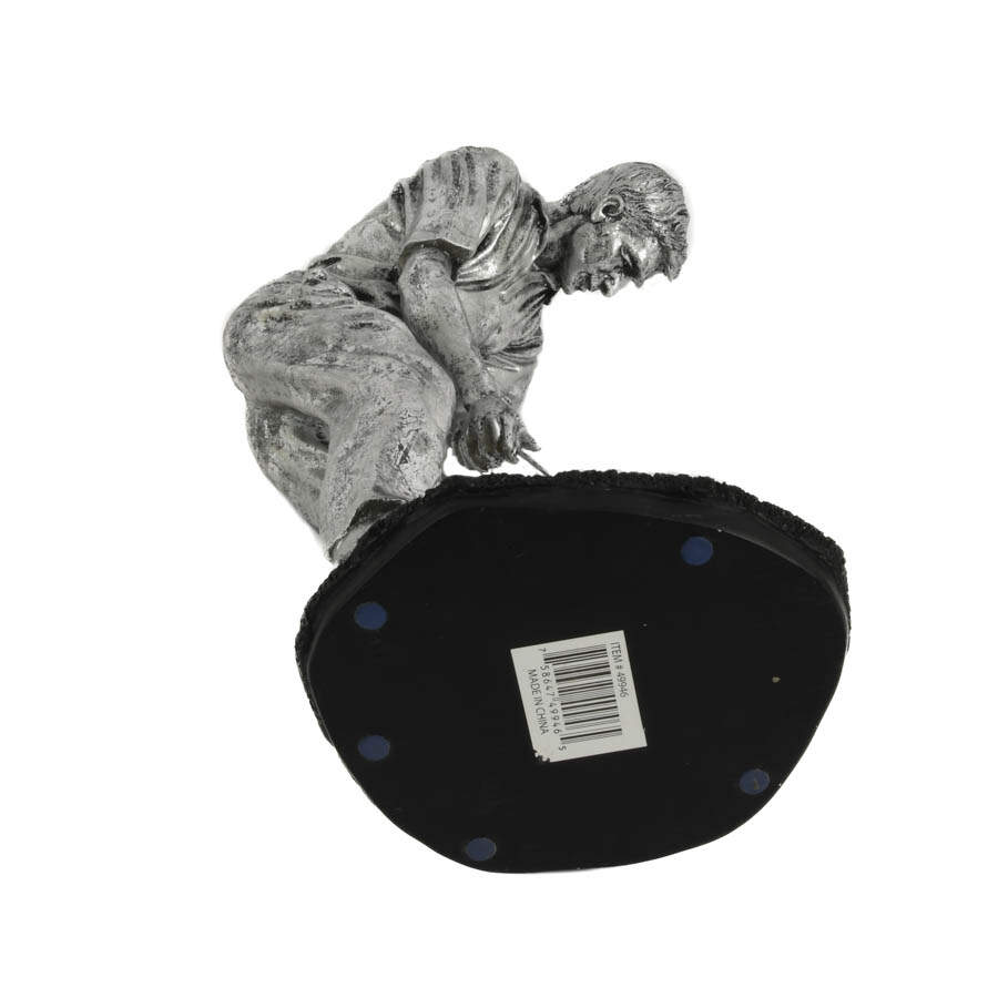 Silver Resin Golfer Sculpture-7