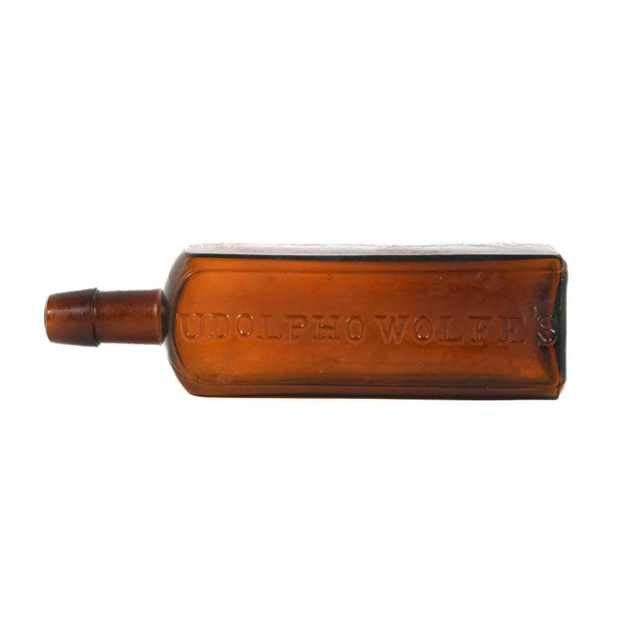 Antique Udolpho Wolfe's Aromatic Schnapps Bottle-6