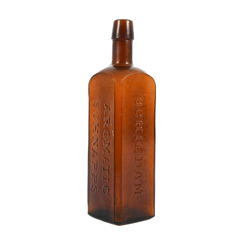 Antique Udolpho Wolfe's Aromatic Schnapps Bottle-3