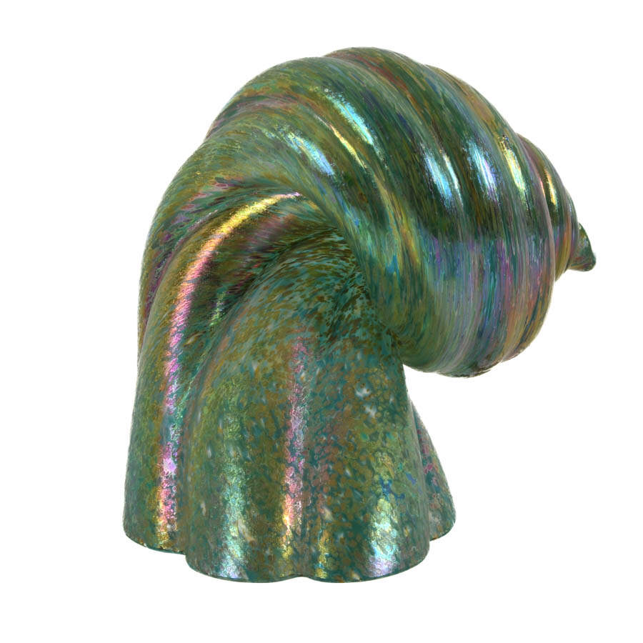 Iridescent Glass Seashell Paperweight-5