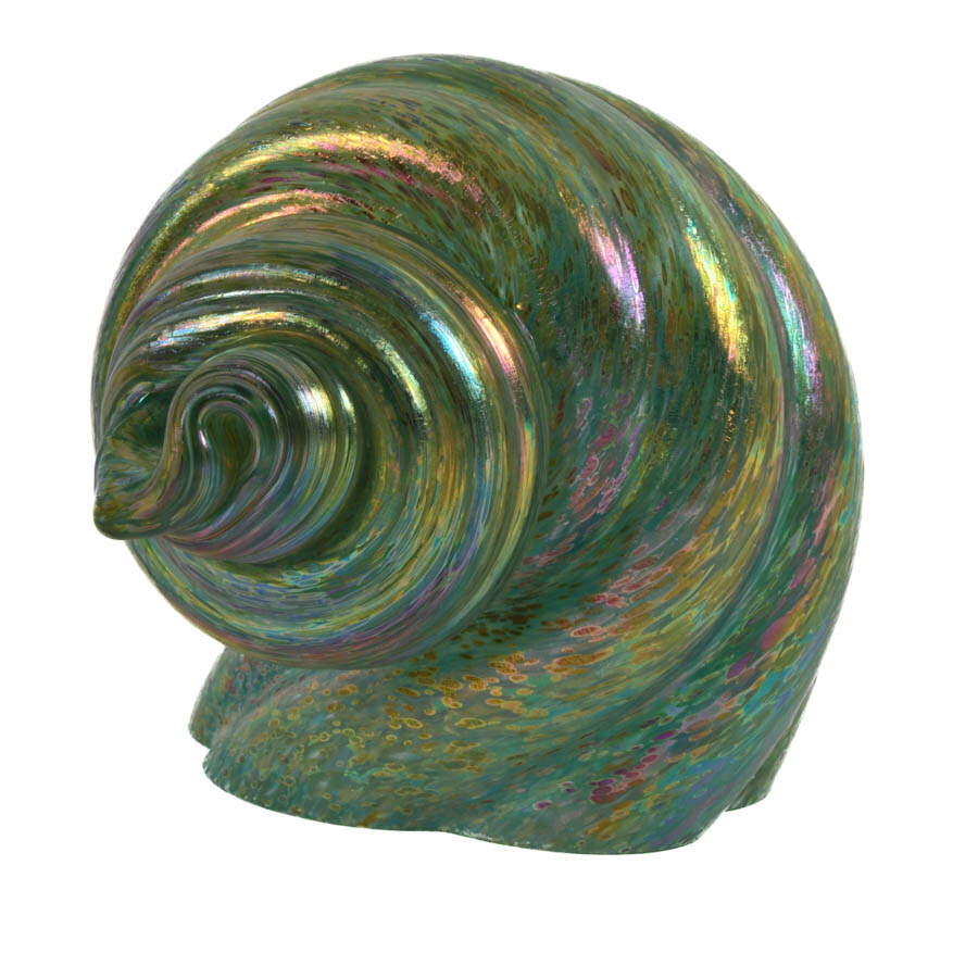Iridescent Glass Seashell Paperweight-2