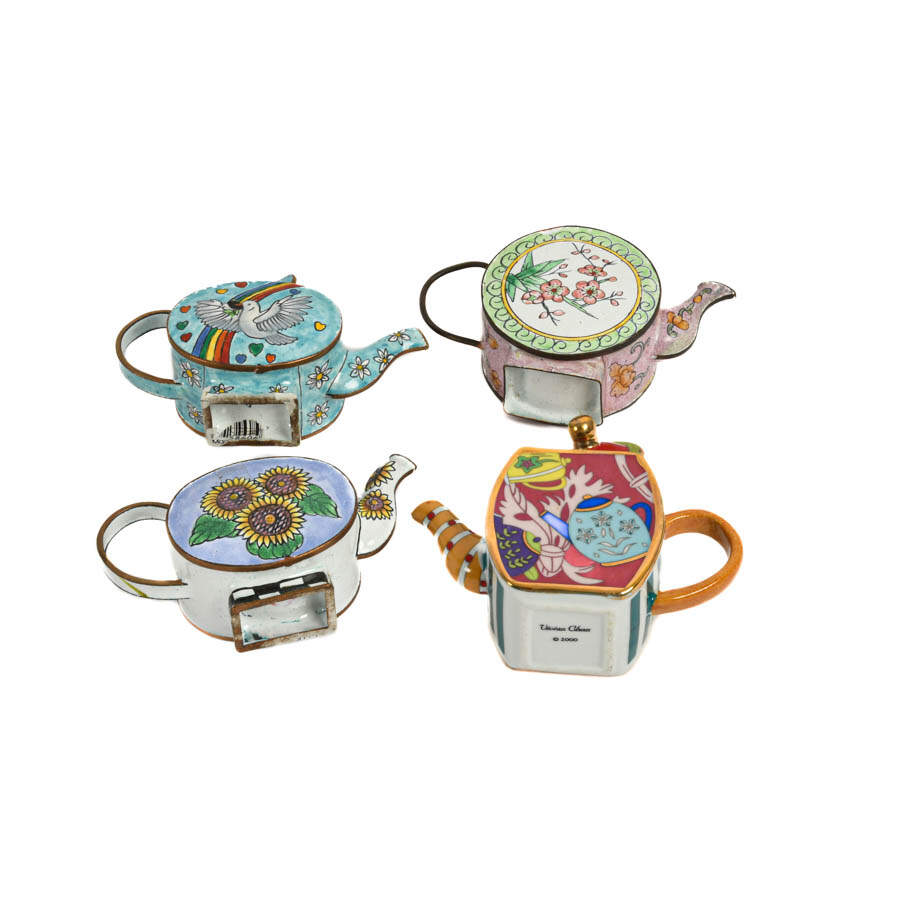 Collection of Miniature Porcelain Teapots-8