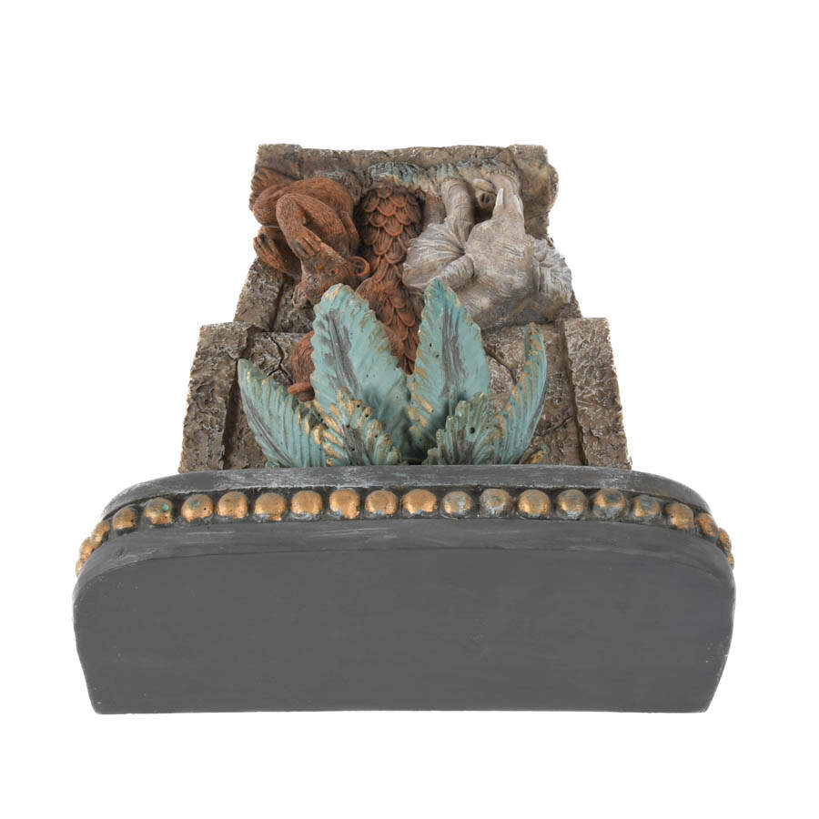 Figural Elephant and Monkeys Resin Wall Shelf-5