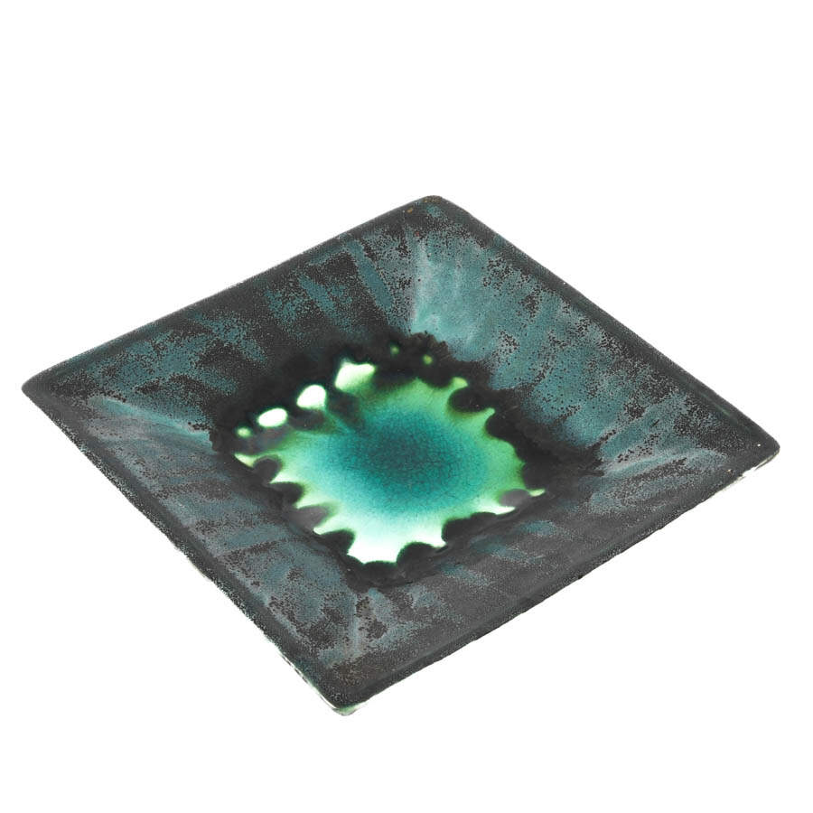 Mid-Century Square Art Pottery Tray-6