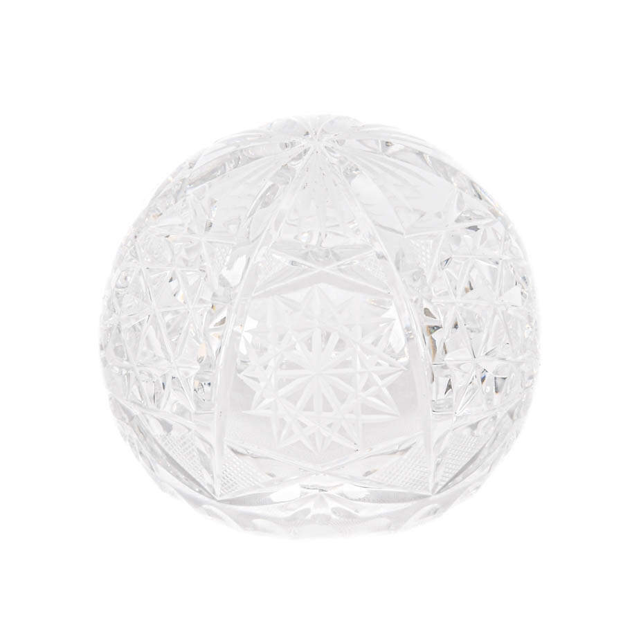 Pair of Round Cut Crystal Ashtrays-4