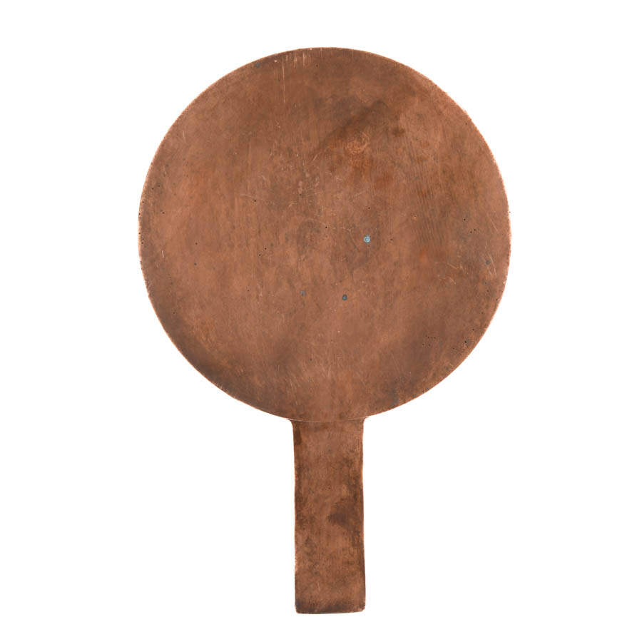 Antique Japanese Bronze Kagami Hand Mirror-5
