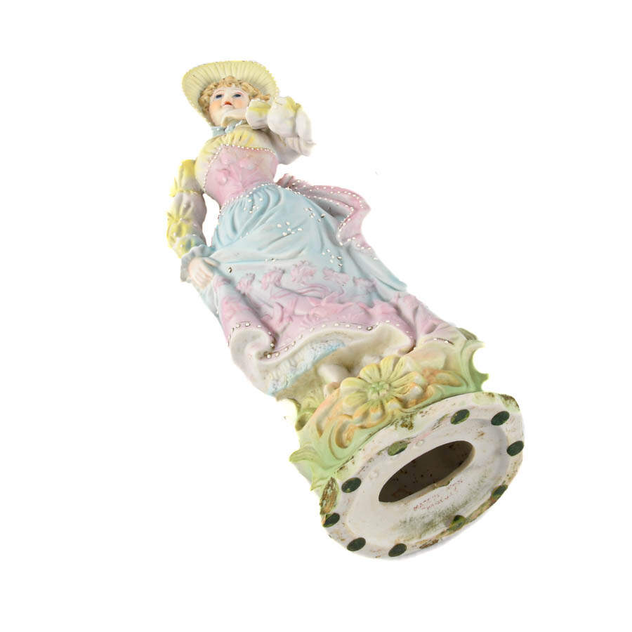 Bisque Victorian Lady Figurine-8
