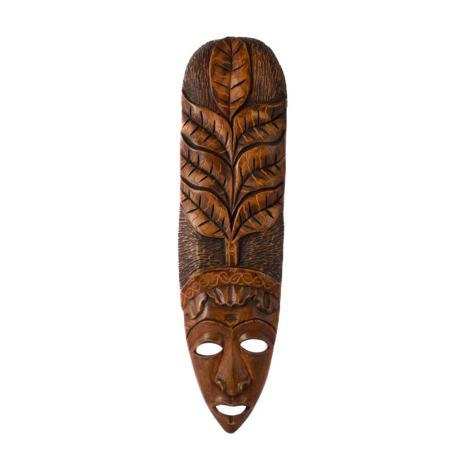 Large Carved Wood African Mask-1