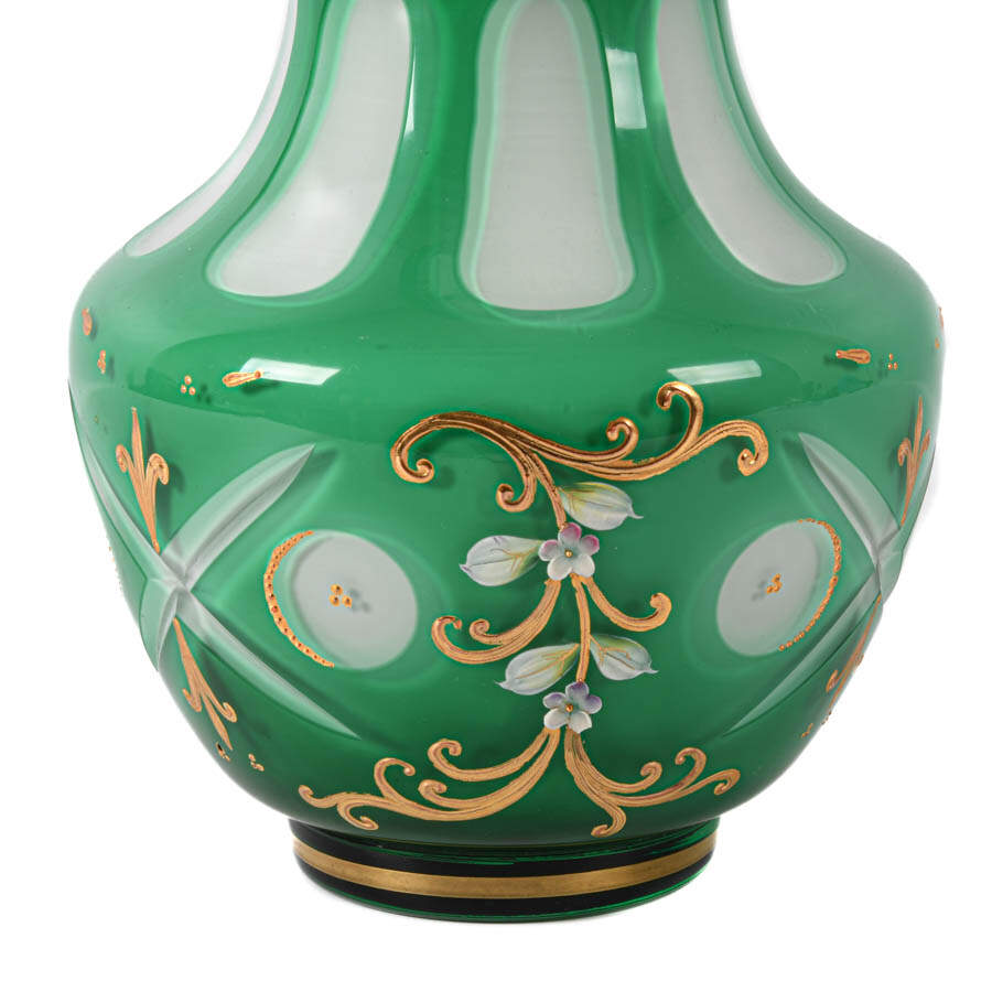 Antique Bohemian Enamel Painted Vase-3