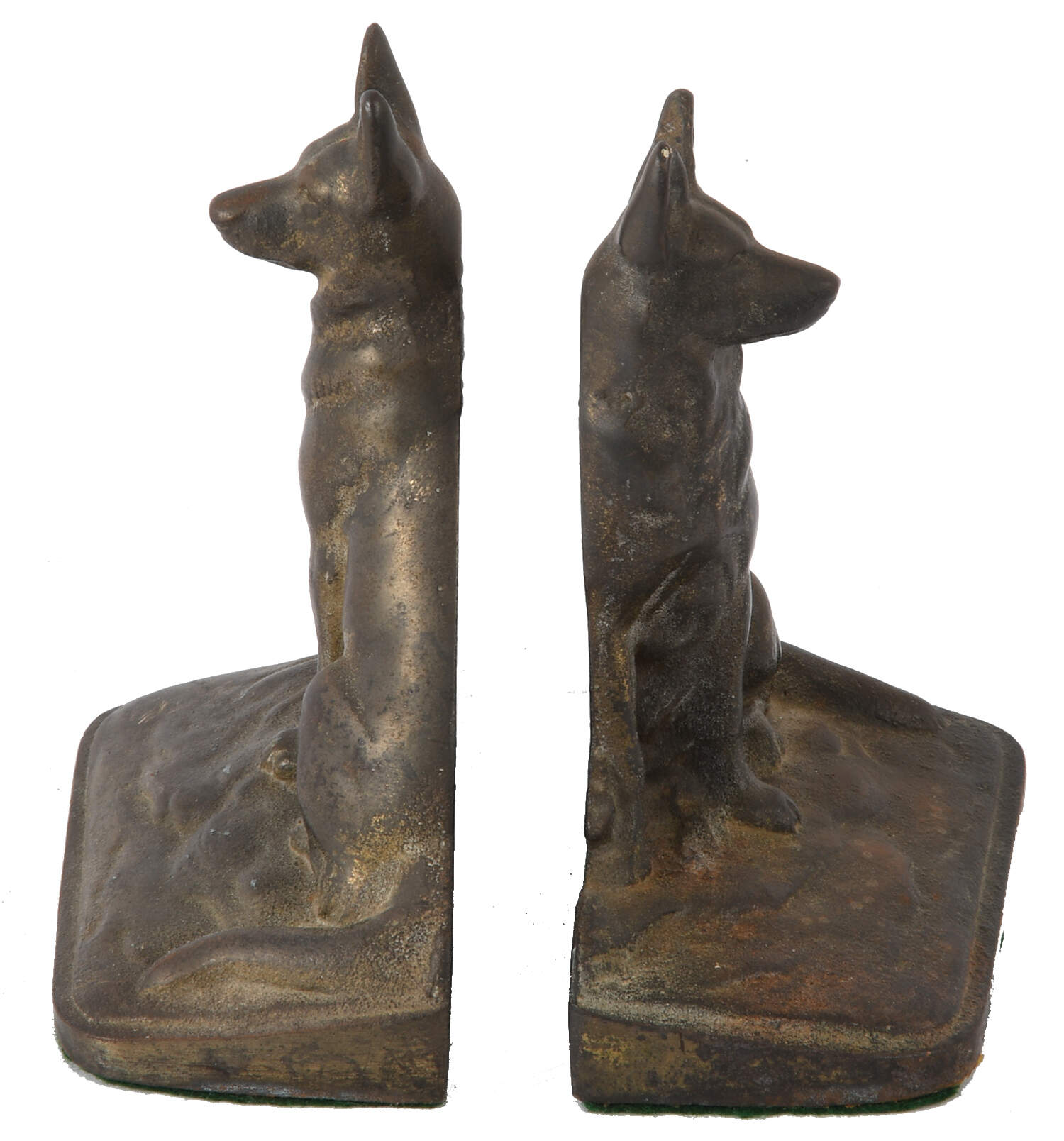 Pair of Cast Iron German Shepherd Dog Bookends-4