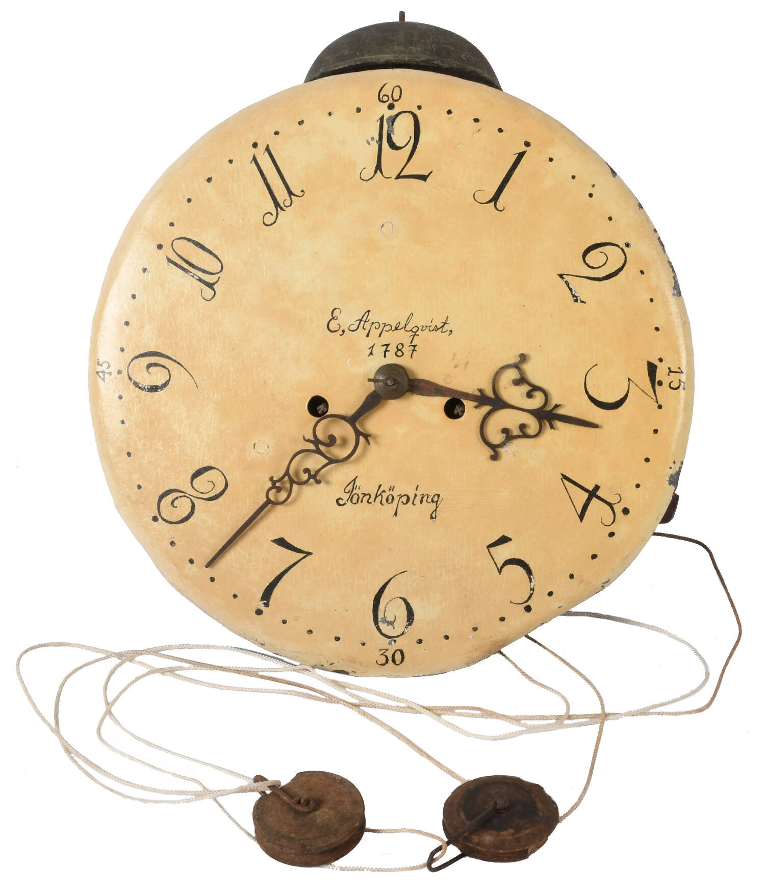 Antique Swedish Gustavian Clock Face by E. Appelquist-1