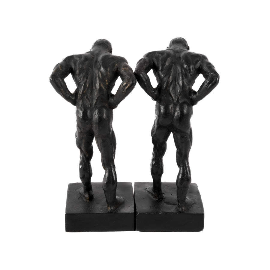 Cast Iron Male Nude Bookends-4