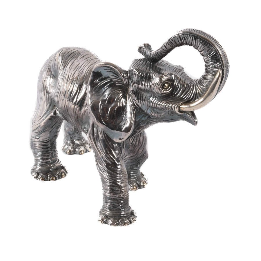 Sterling Silver Elephant Sculpture-6