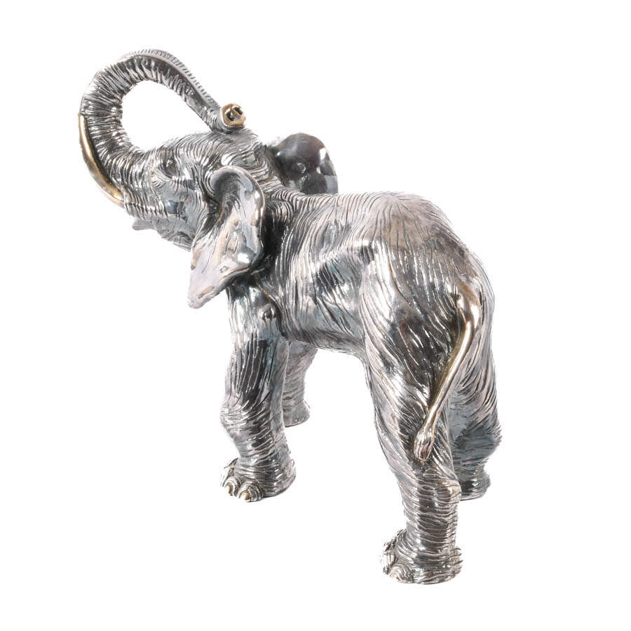 Sterling Silver Elephant Sculpture-3