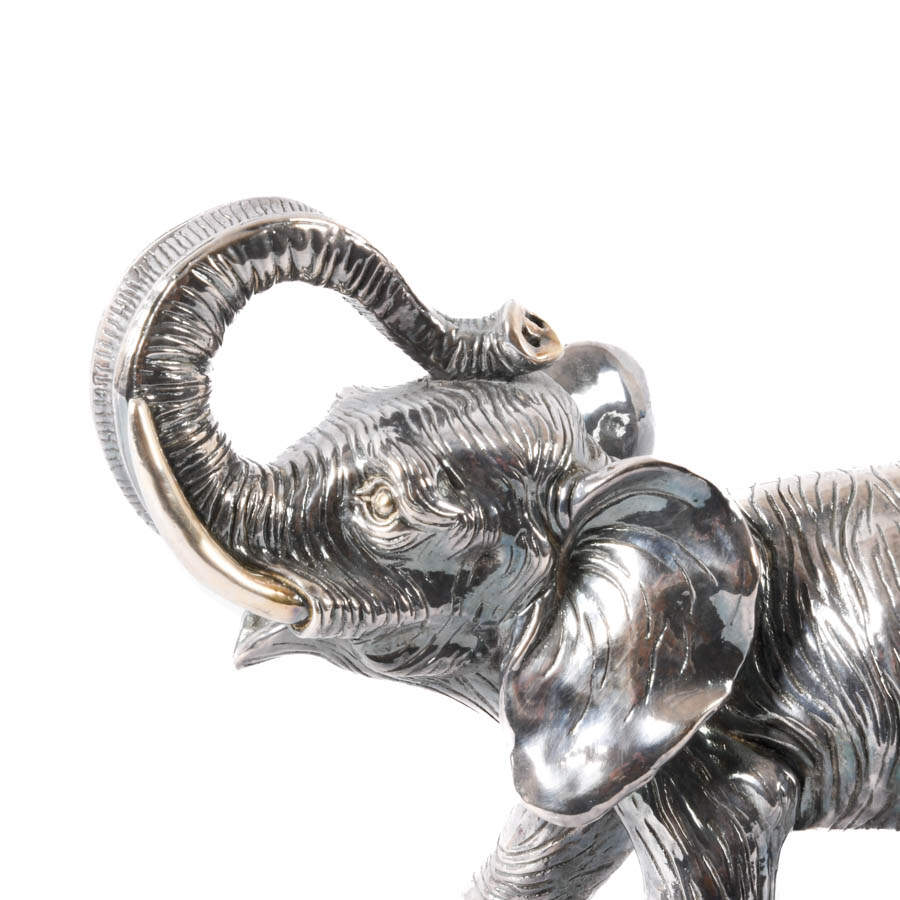Sterling Silver Elephant Sculpture-2