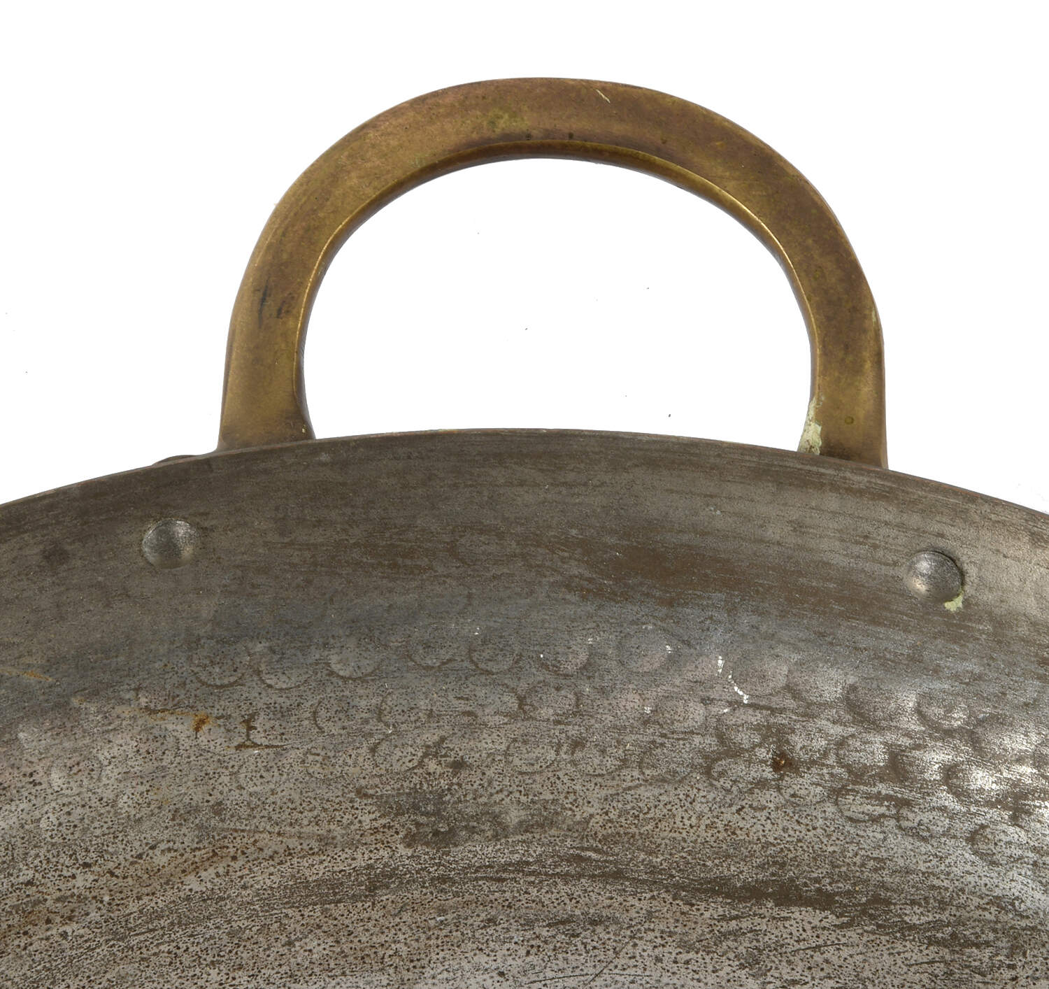 Oversized Cu Artigiana Hand-Hammered Copper Frying Pan with Lid-5