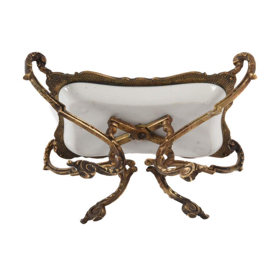 French Porcelain and Ormolu Sèvres-Style Trinket Dish-6