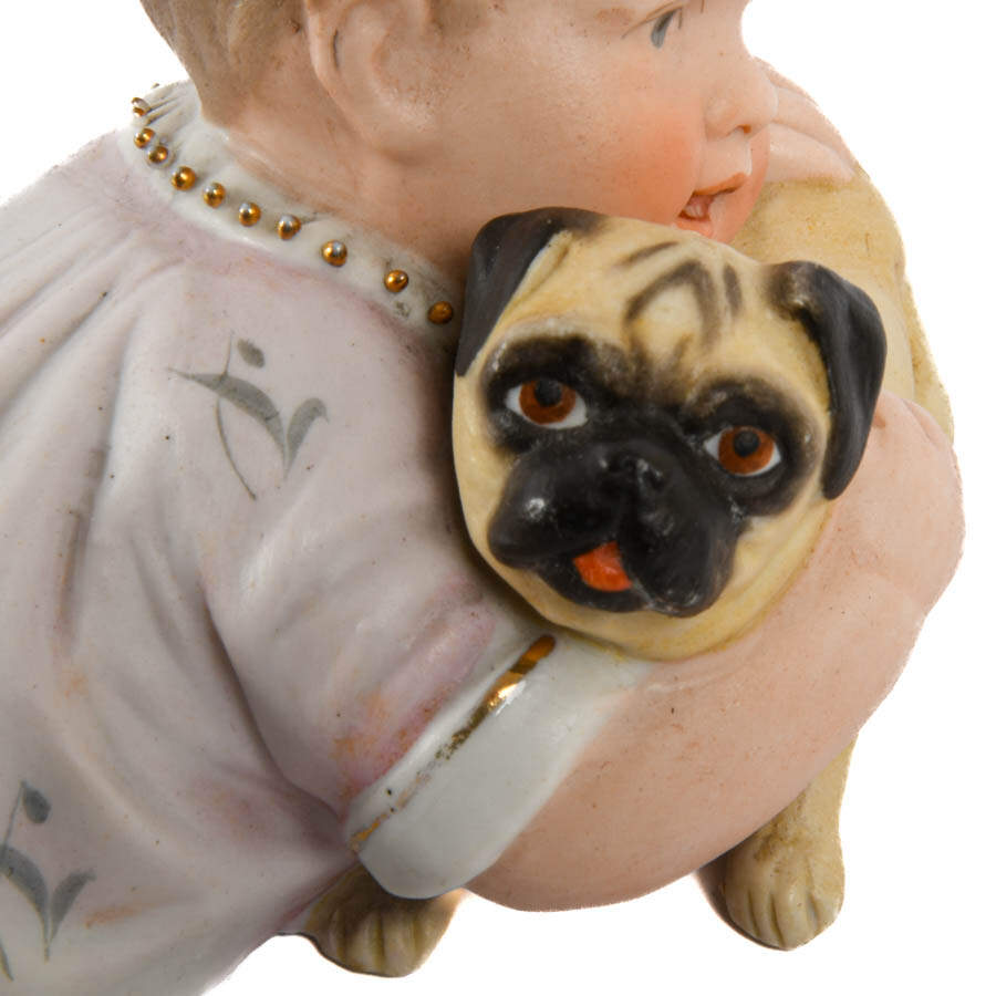 Bisque Piano Baby and Dog Grouping-5