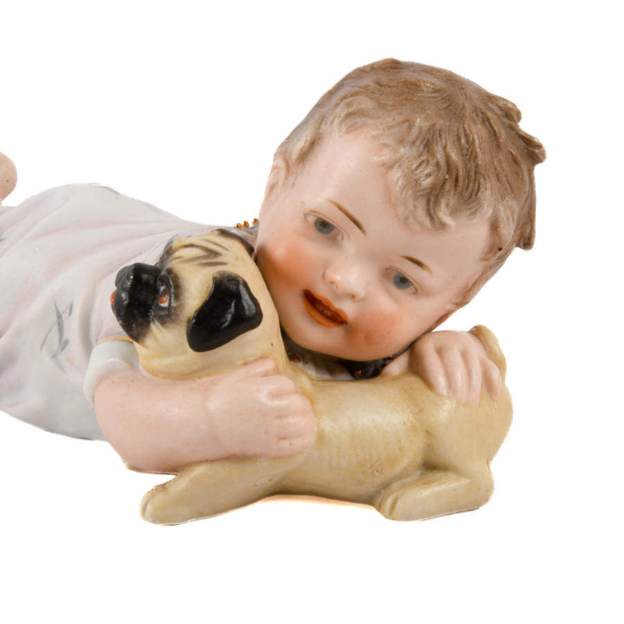 Bisque Piano Baby and Dog Grouping-2