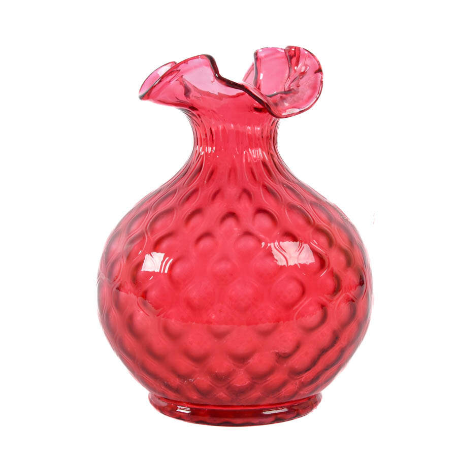 Victorian Cranberry Coin Dot Pitcher-3