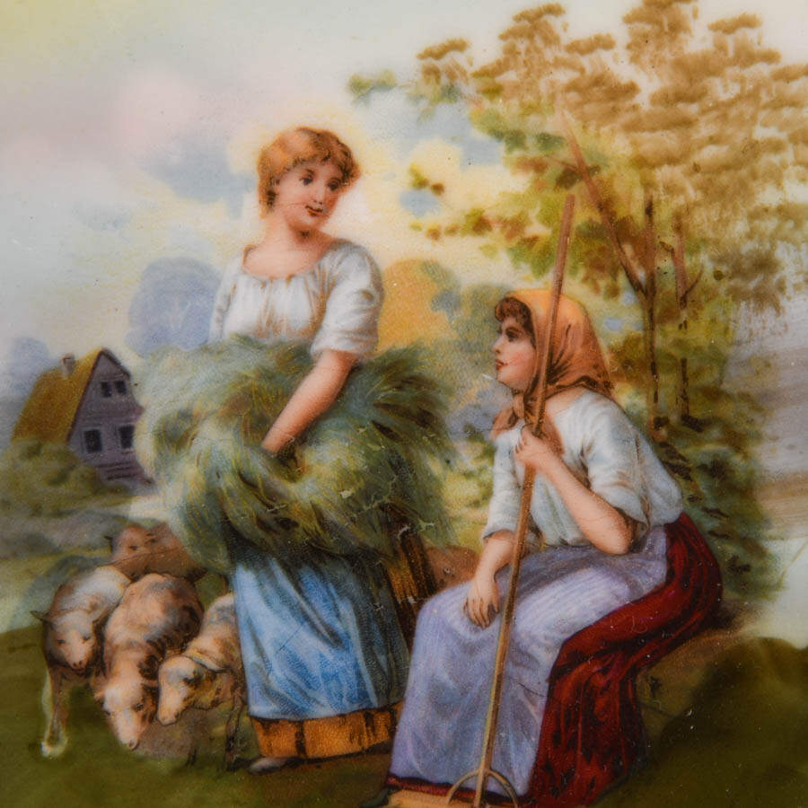 Royal Bayreuth Hand-Painted Porcelain Portrait Bowl-3