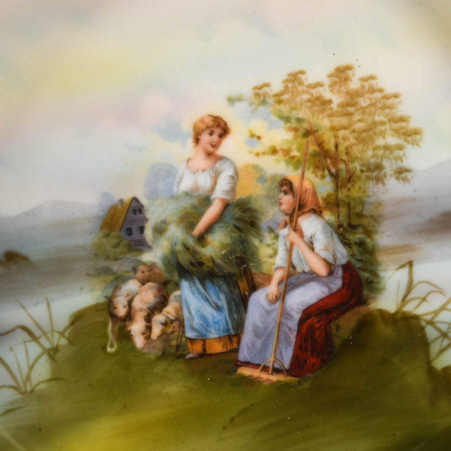 Royal Bayreuth Hand-Painted Porcelain Portrait Bowl-2