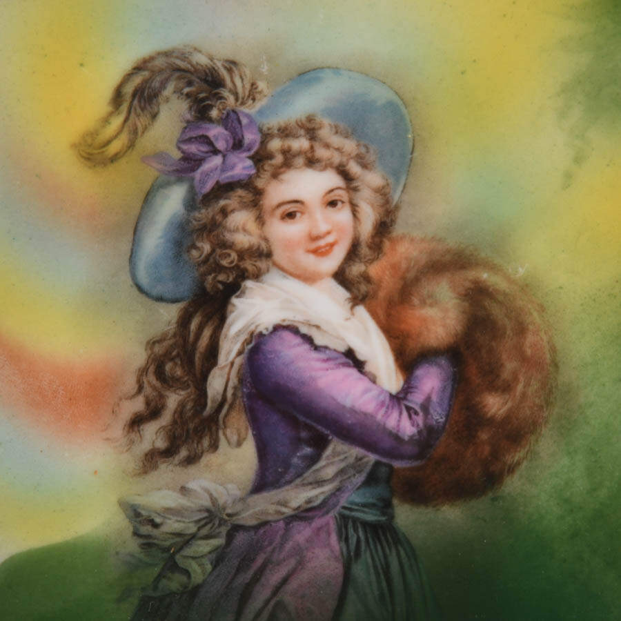Royal Bayreuth Hand-Painted Portrait Dresser Tray-3