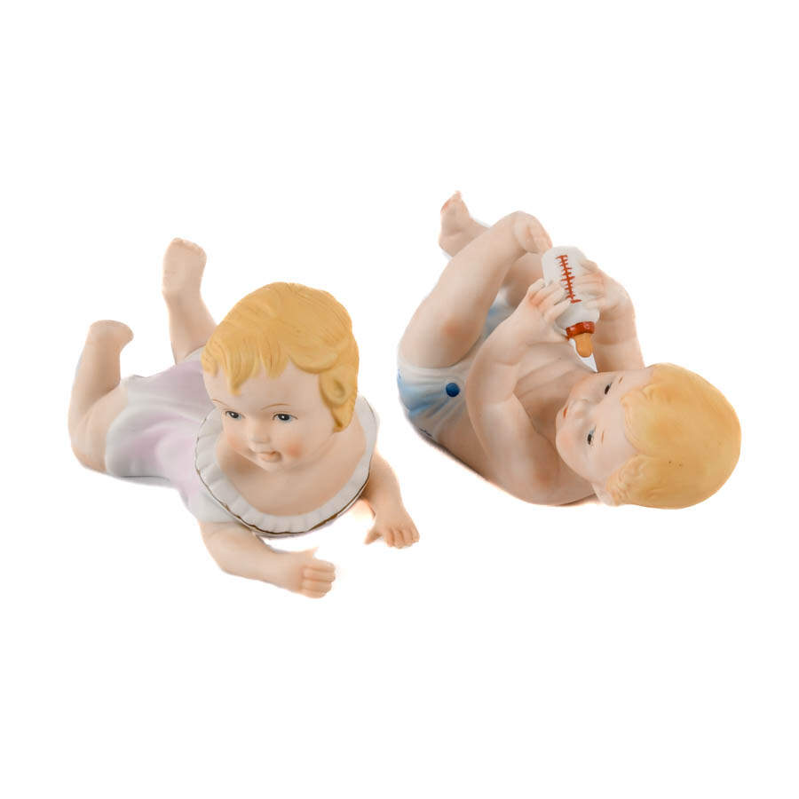 Pair of Bisque Piano Babies-2