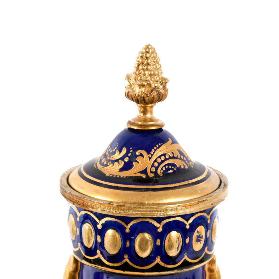Set of Three Sèvres Porcelain and Bronze Jardinière and Urn Set-8