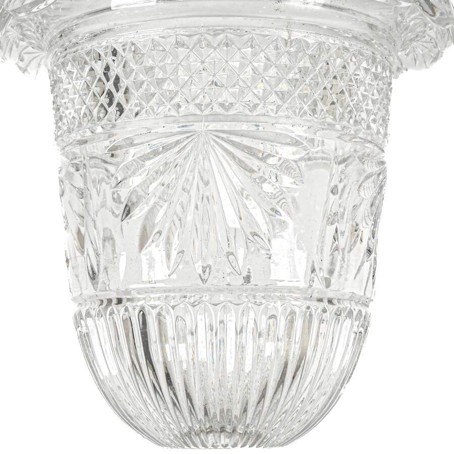 Antique Round Cut Glass Pot-3