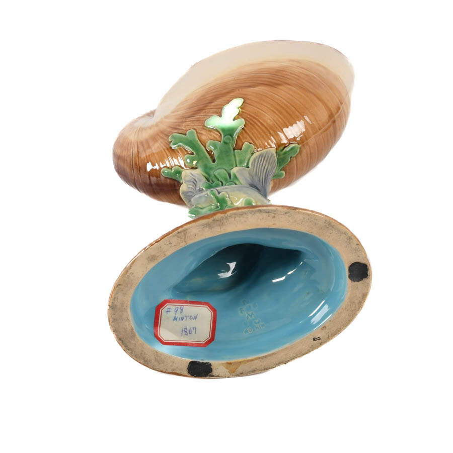 Antique Minton Majolica Nautilus Shell-8
