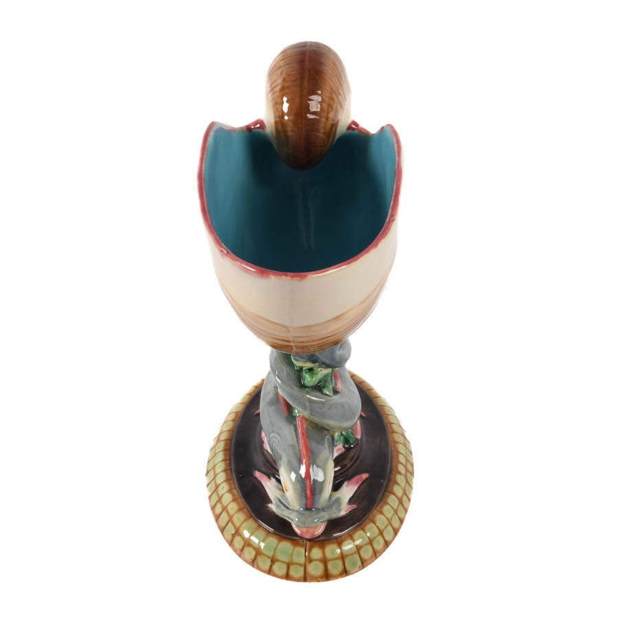 Antique Minton Majolica Nautilus Shell-3