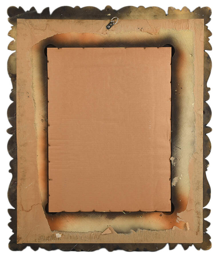 Carved Walnut Accent Wall Mirror-2