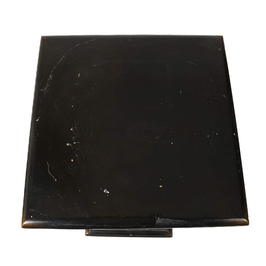 Ornate Floral Metal and Wood Pedestal-5