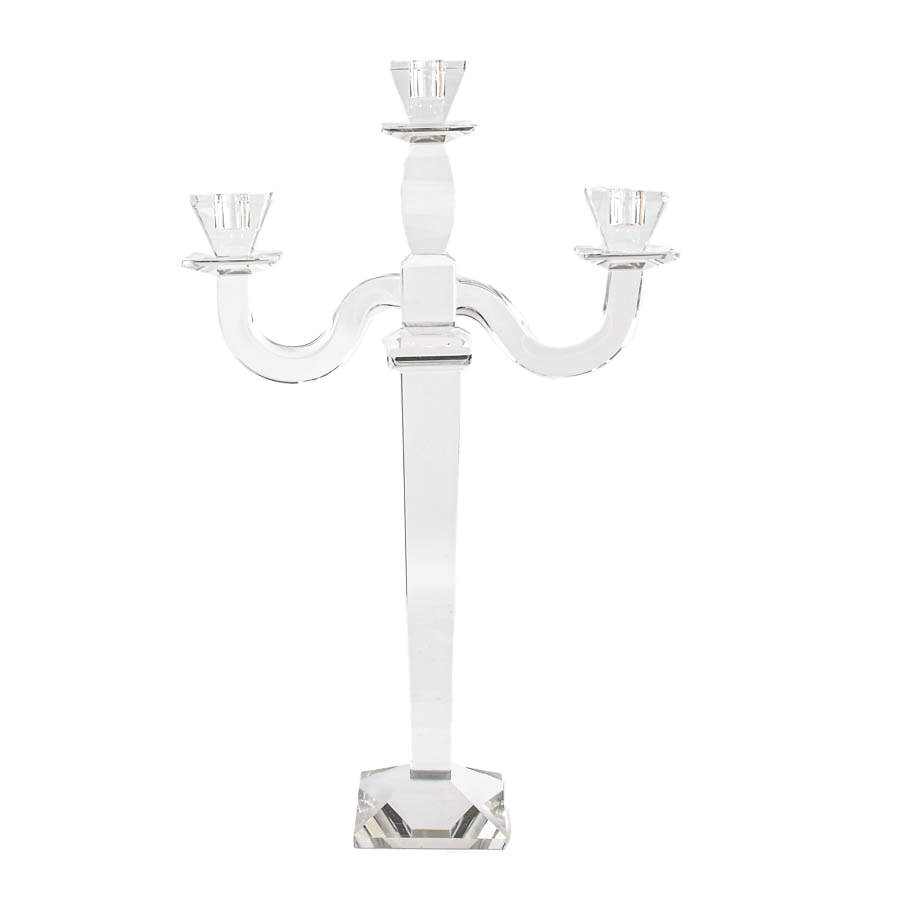 Heavy Crystal Centerpiece Candelabra-1