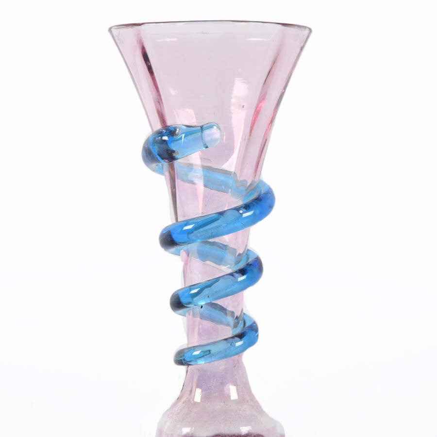 Pair of Enamel Decorated Art Glass Vases-3