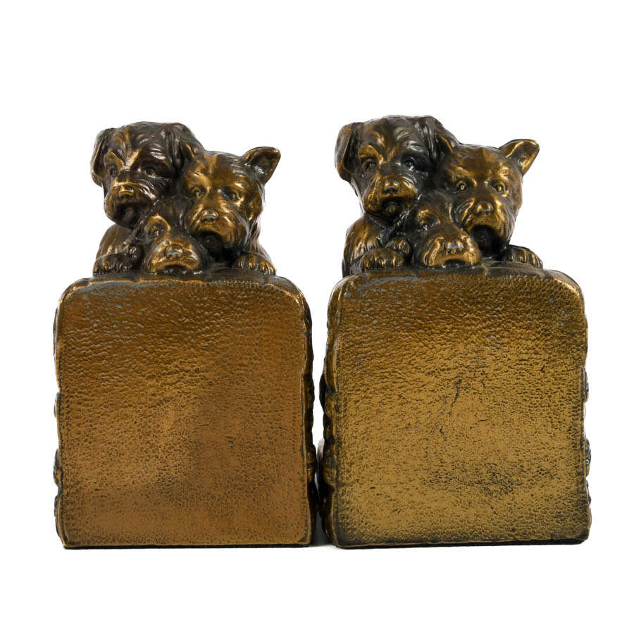 Pair of Mid-Century Modern Cast Metal Terrier Dog Bookends-6
