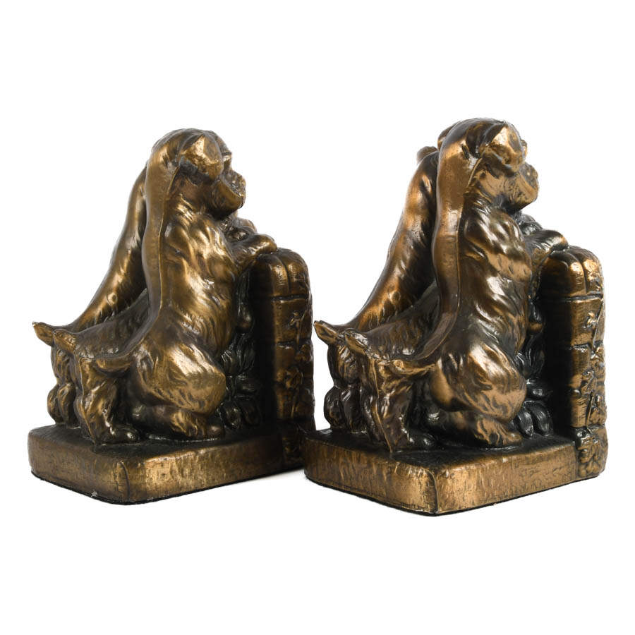 Pair of Mid-Century Modern Cast Metal Terrier Dog Bookends-5