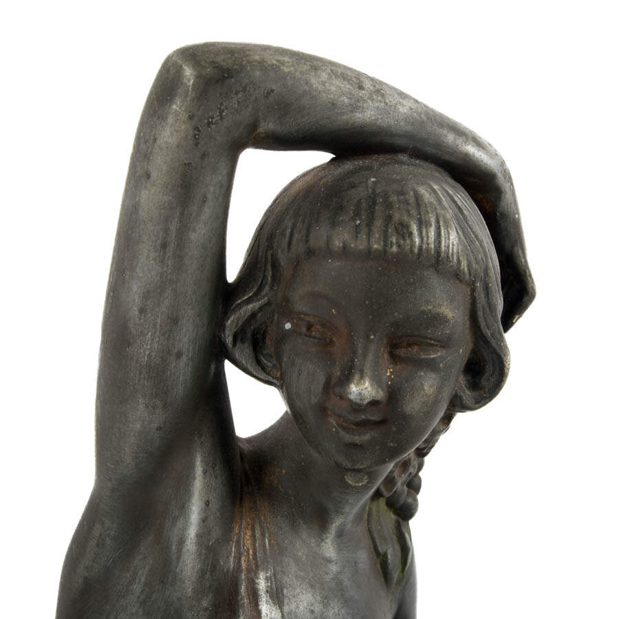 Pair of Nude Art Nouveau Metal Architectural Details-3