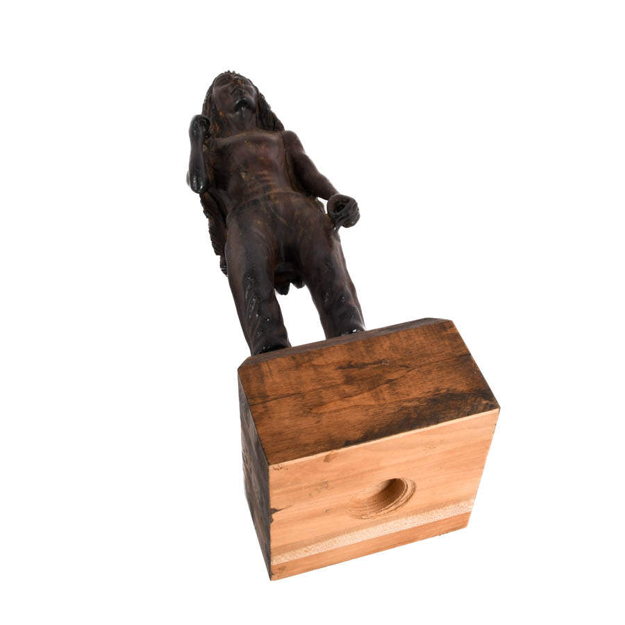 Native American Carved Wood Statue-2