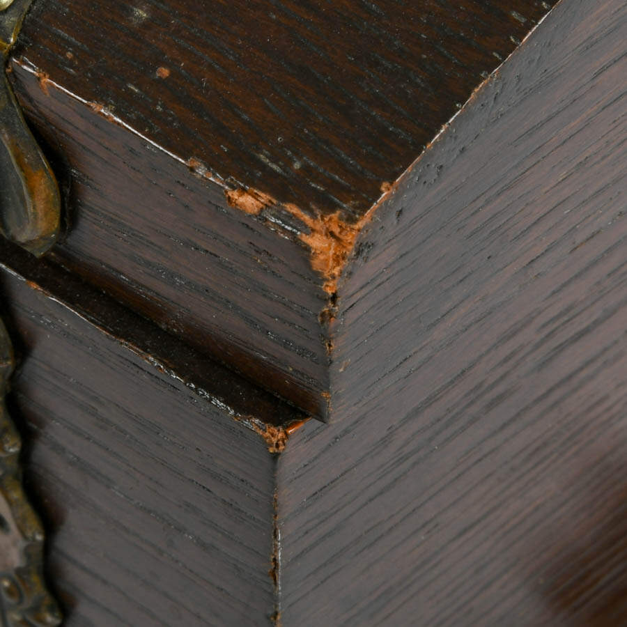 Footed Wood and Brass Chest-8