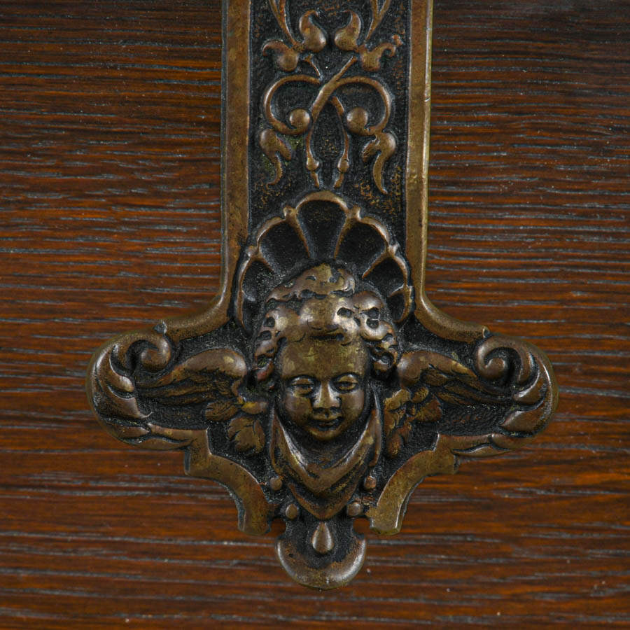 Footed Wood and Brass Chest-2