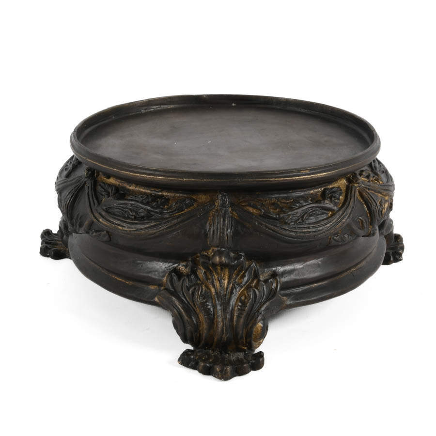 Cast Metal Footed Pedestal Base-2
