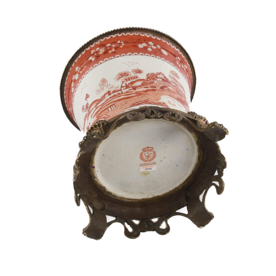 Hand-Painted Footed Chinese Porcelain Planter-7