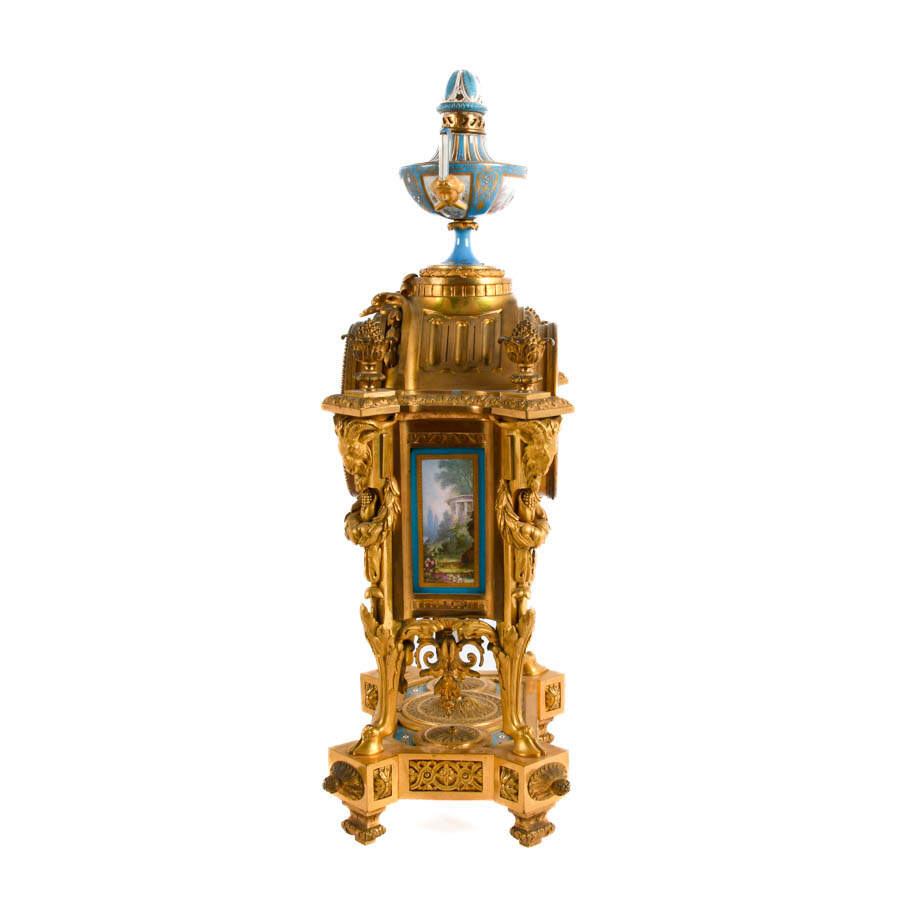 Enamel Urn Finial Clock-5