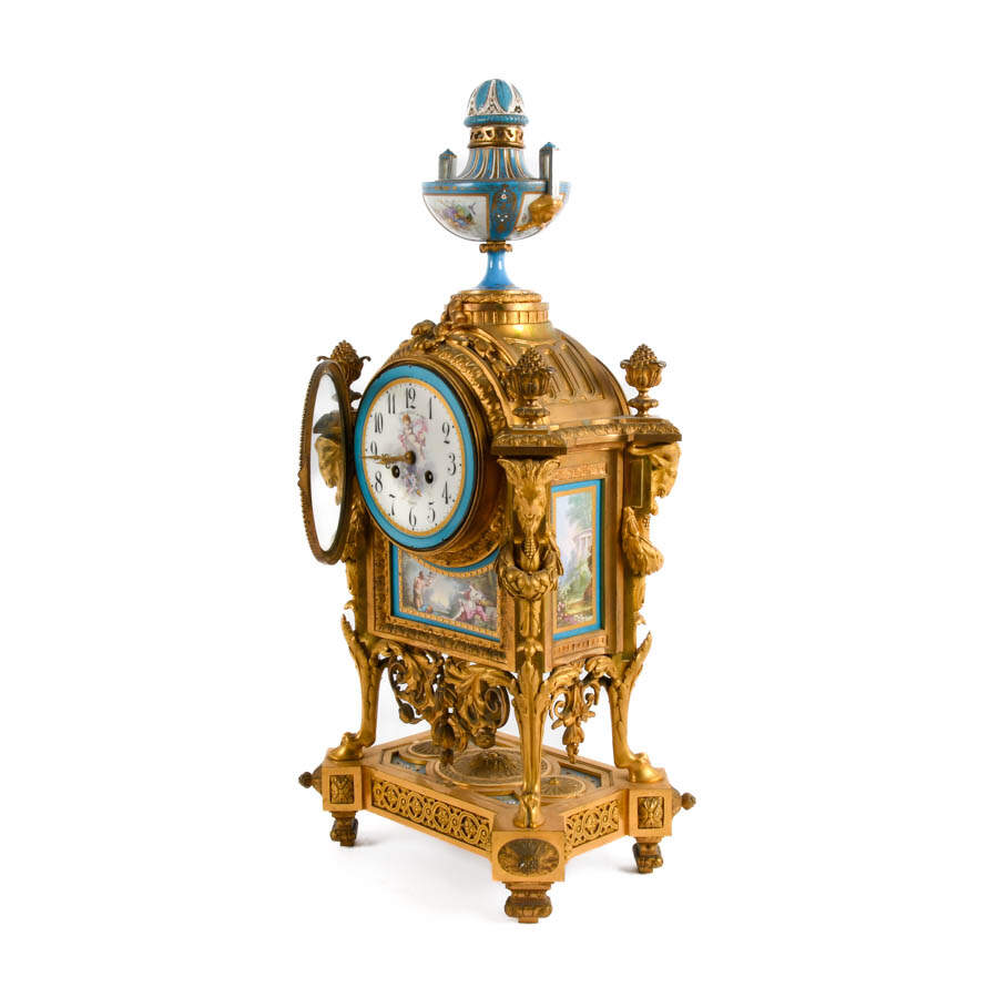 Enamel Urn Finial Clock-4