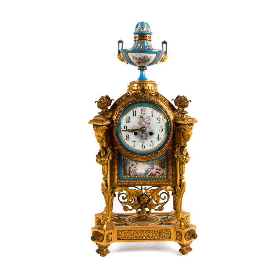 Enamel Urn Finial Clock-1