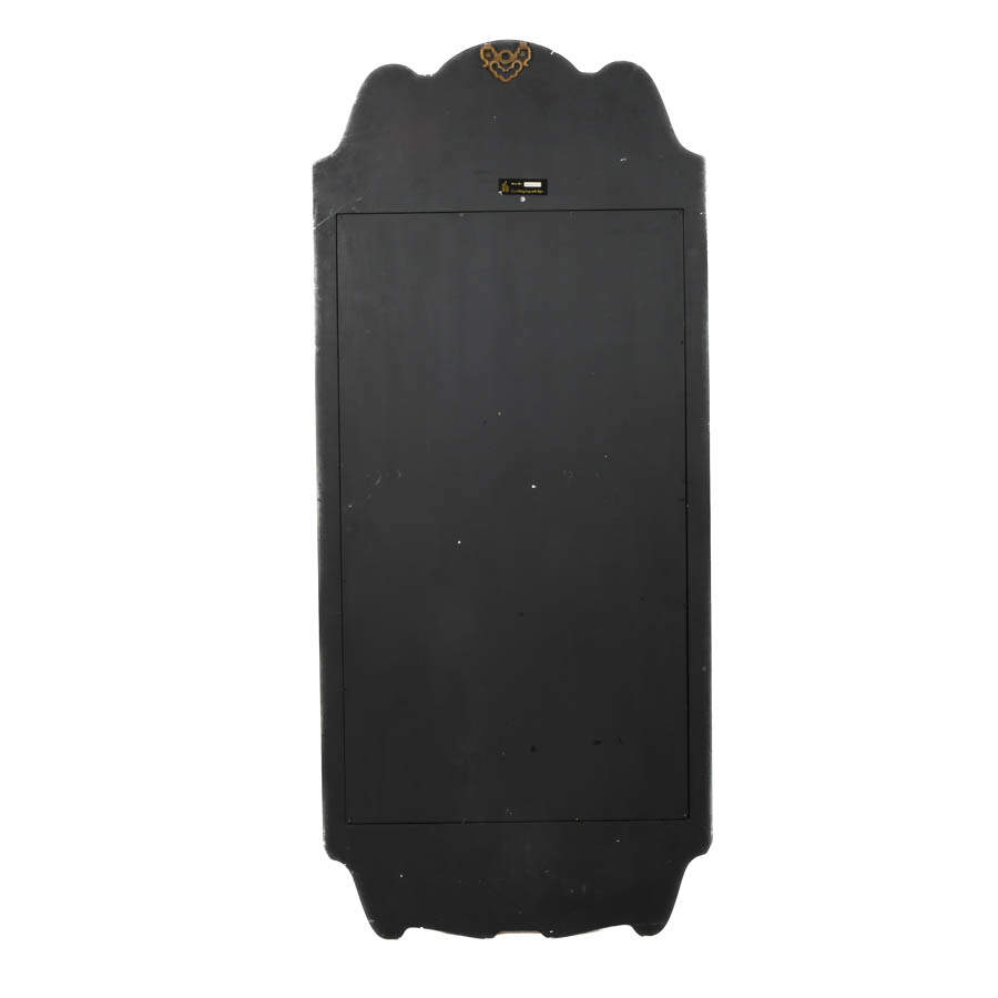 Black and Gold Painted Shell Mirror-6