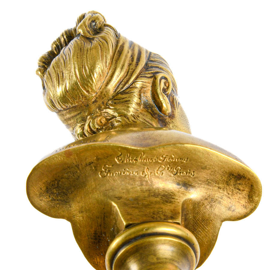 Antique French Bronze Figural Inkwell-8