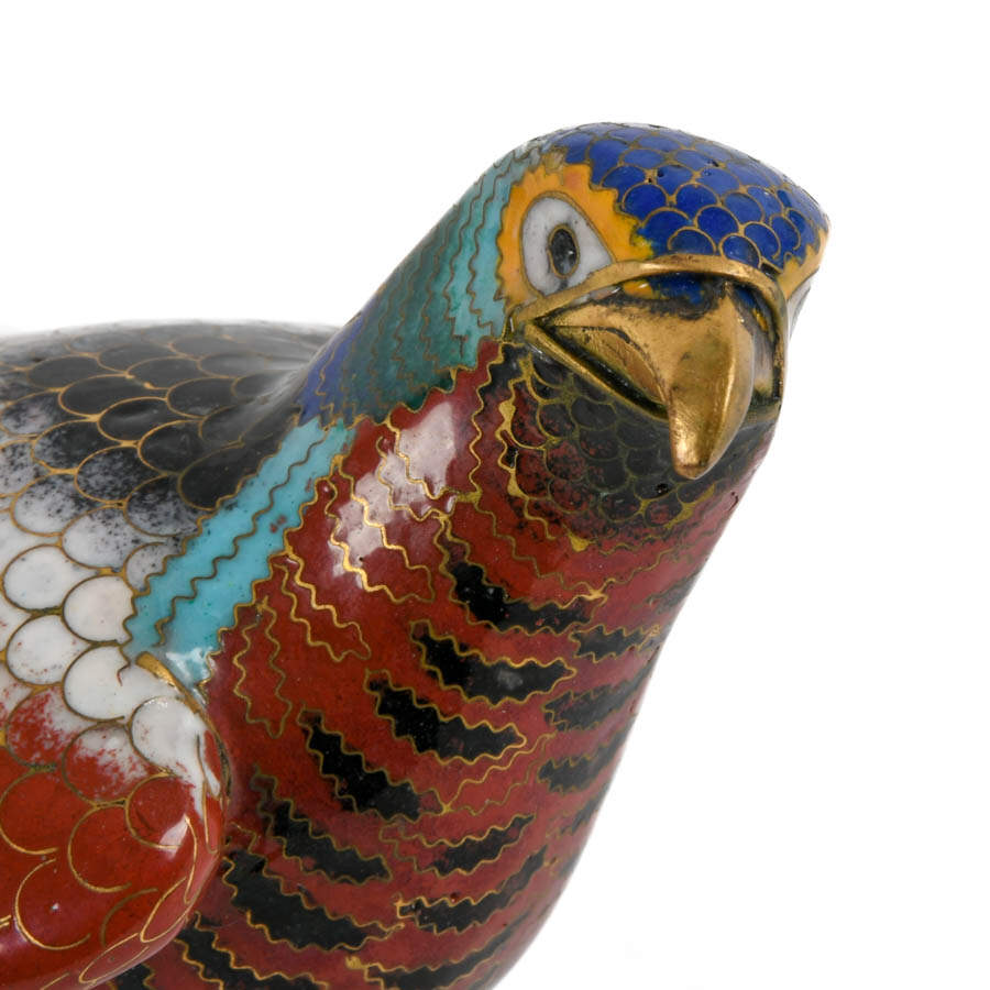 Pair of Chinese Cloisonné Birds-6
